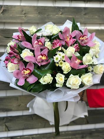 Букет цветов из: Розы и Хризантемы в Игарке