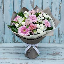 Букет цветов из:  Герберы, Альстромерии и Хризантемы в Игарке