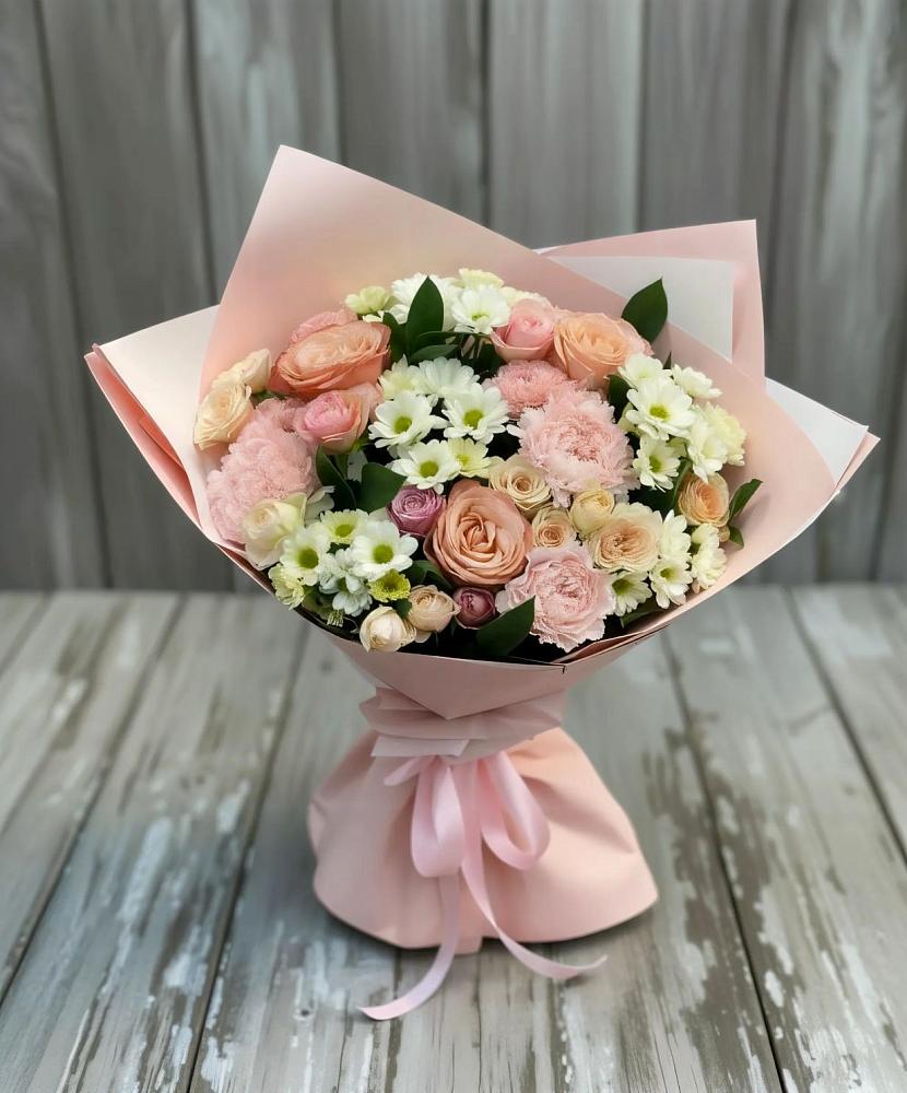 Букет цветов из: Гвоздики, Розы и Хризантемы в Игарке