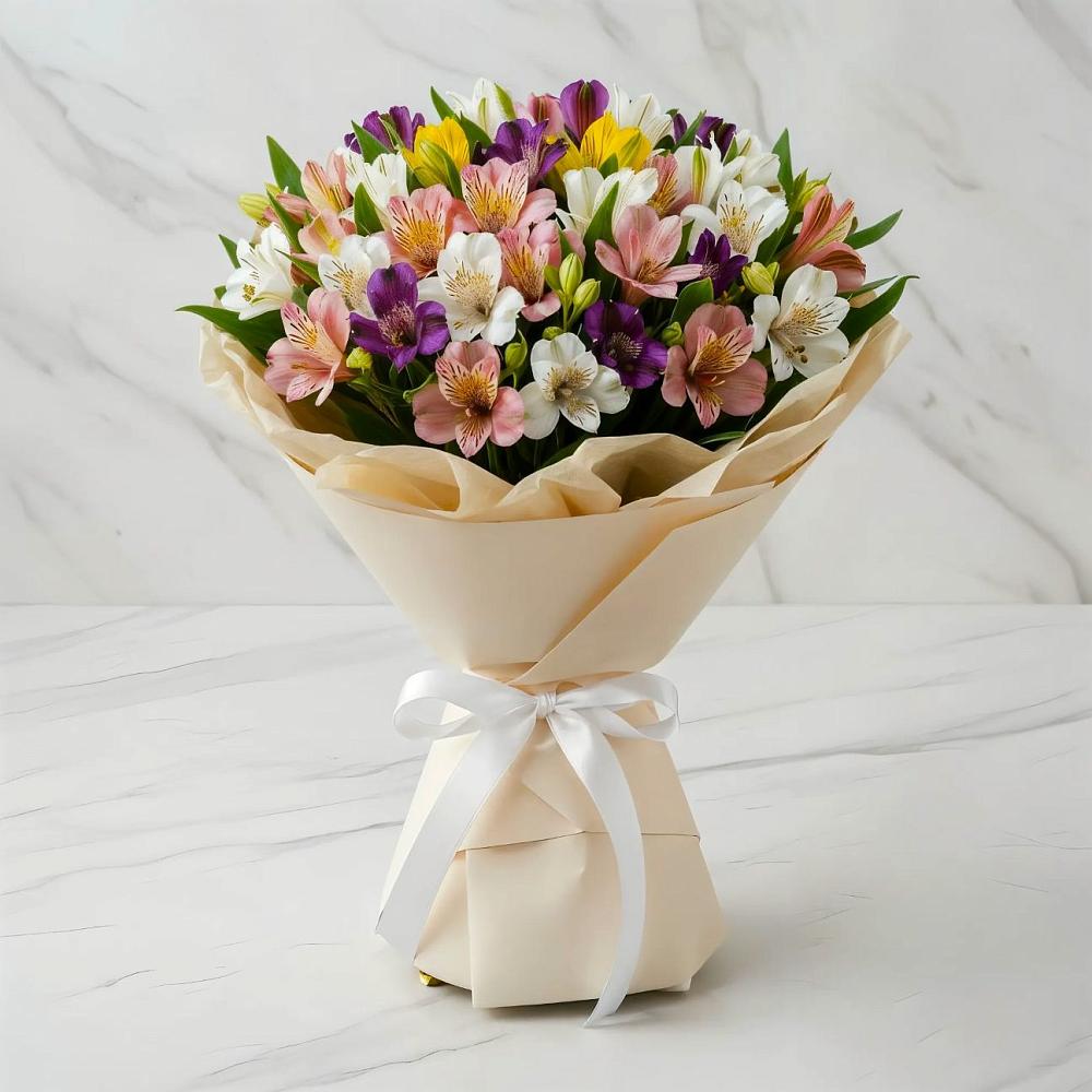 Букет цветов из: Альстромерии в Игарке