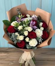 Букет цветов из:  Розы и Альстромерии в Игарке