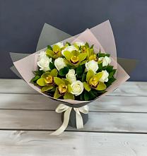 Букет цветов из:  Орхидеи и Розы #REPLACE_PRED# Игарке