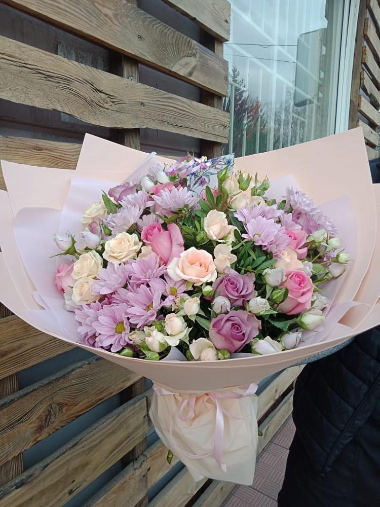 Букет цветов из: Розы и Хризантемы в Игарке