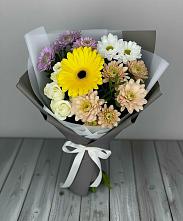 Букет цветов из:  Розы, Герберы и Хризантемы #REPLACE_PRED# Игарке