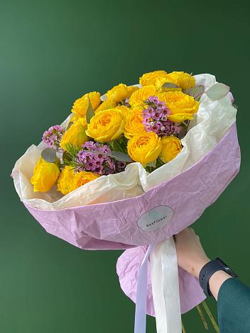 Букет Кустовые желтые розы в Игарке