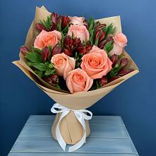 Букет цветов из:  Розы и Альстромерии #REPLACE_PRED# Игарке