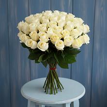 Букет 51 Белая роза Эдлесс Лав в Игарке