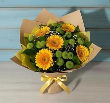 Букет цветов из:  Герберы и Хризантемы в Игарке