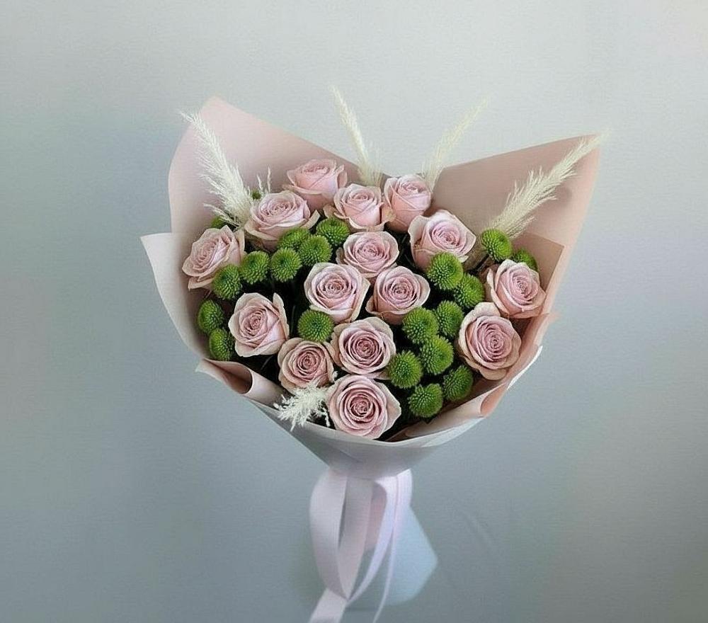 Букет цветов из: Розы и Хризантемы в Игарке