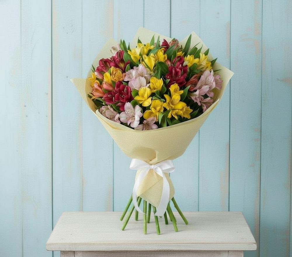 Букет цветов из: Альстромерии в Игарке