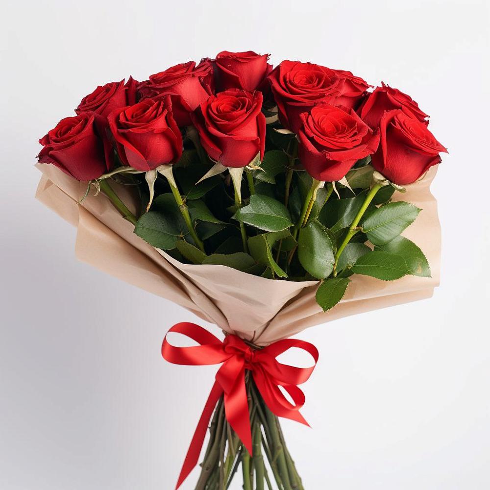 Букет 11 Красных роз Эдлесс Лав в Игарке